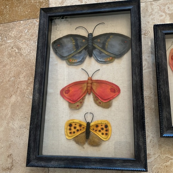 Framed Butterfly Wall Art Set - Picture 2 of 7